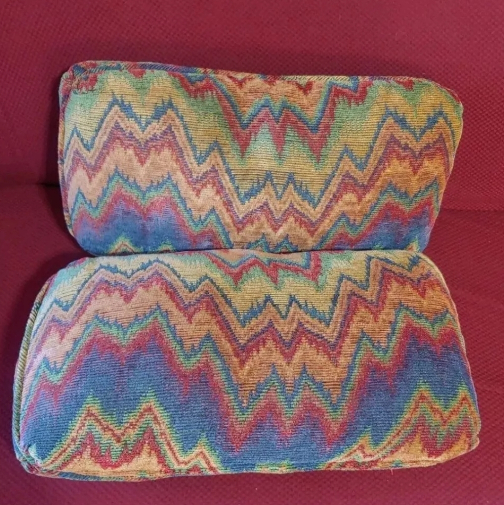 2 Southwestern Aztec Tapestry Throw Pillow Oblong Feather Filler Couch Chair Bed - Picture 10 of 11